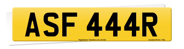 Registration number ASF 444R